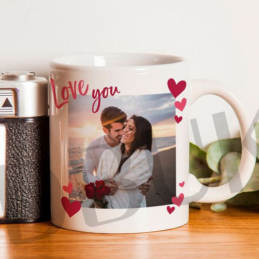 Personalised Love You Photo Upload Mug