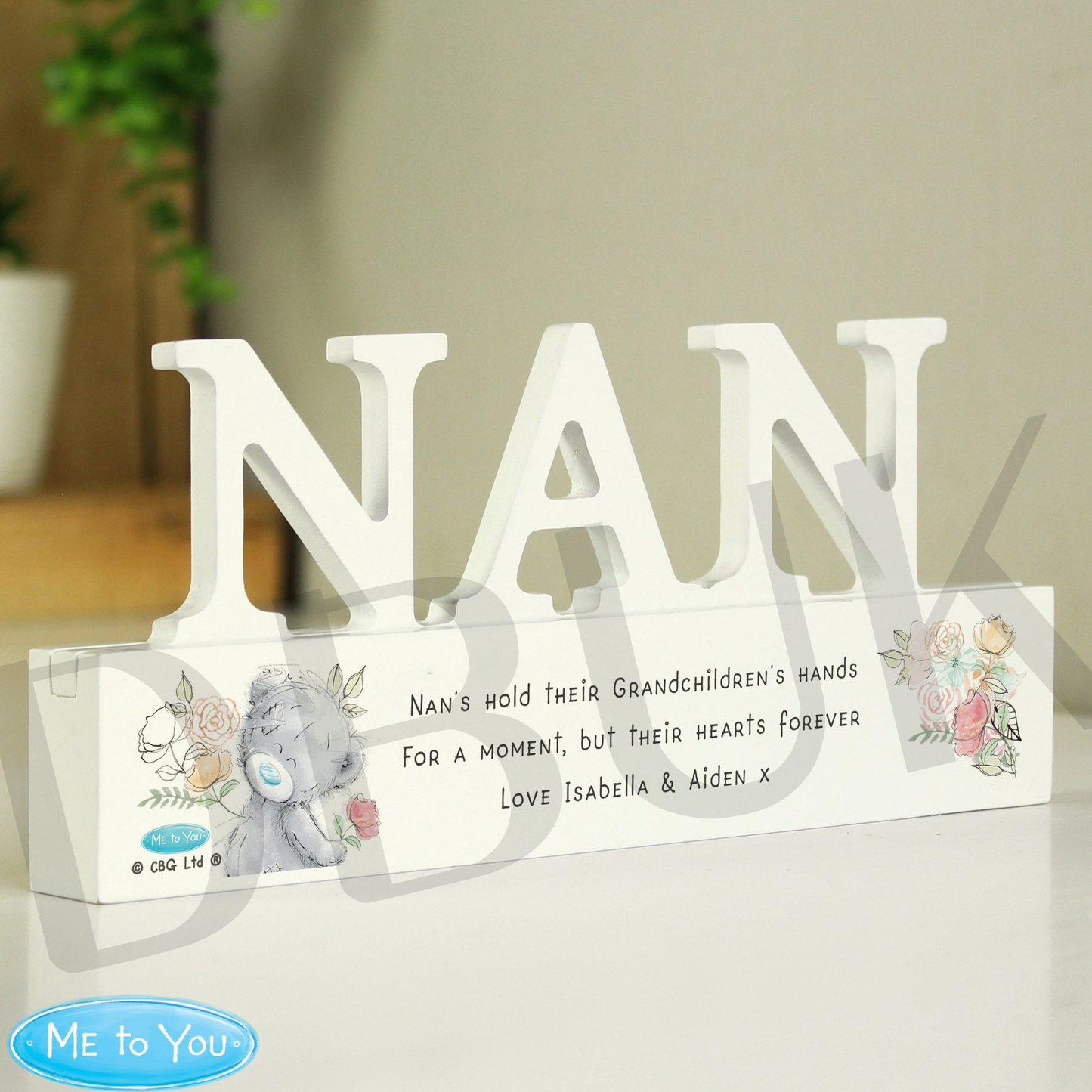Personalised Me To You Wooden Nan Ornament