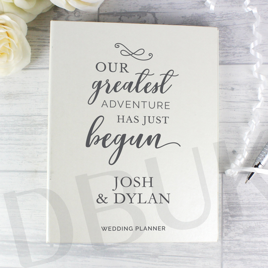 Personalised Our Greatest Adventure Wedding Planner