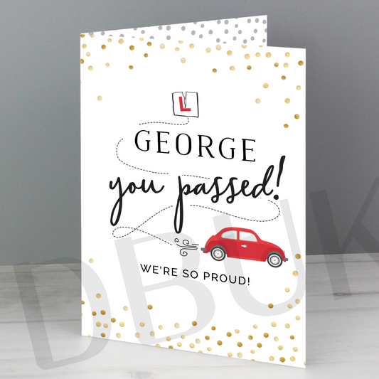 Personalised Passed Driving Test Card