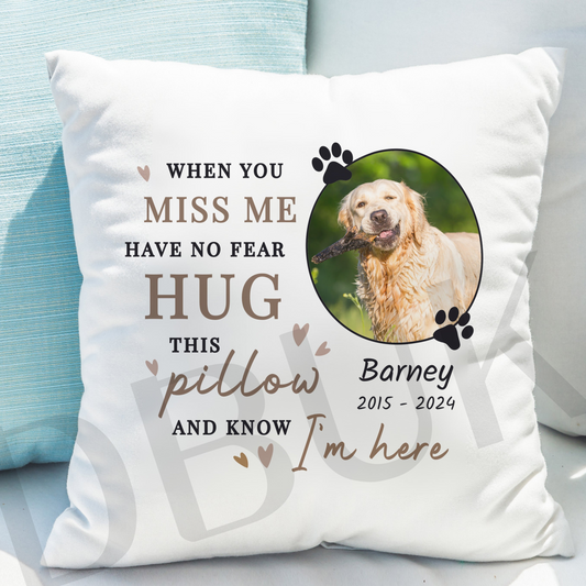 Personalised Memorial Pet Photo Upload Cushion
