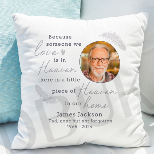 Personalised Memorial Photo Upload Cushion