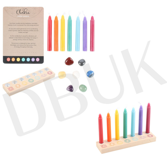 Chakra Energy Candle & Crystal Gift Set