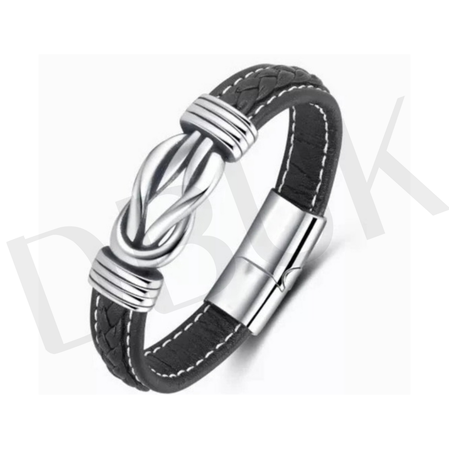 Men's Leather Infinity Bracelet