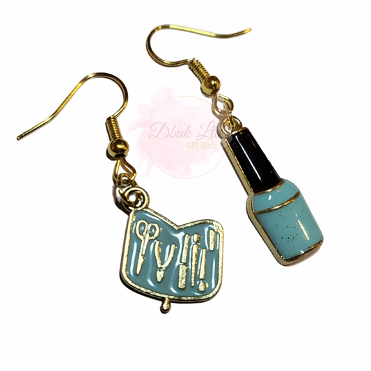 Blue Beautician Earrings