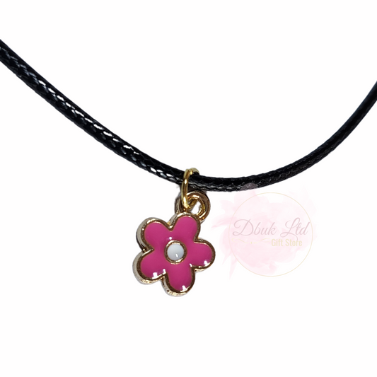 Pink Flower Necklace