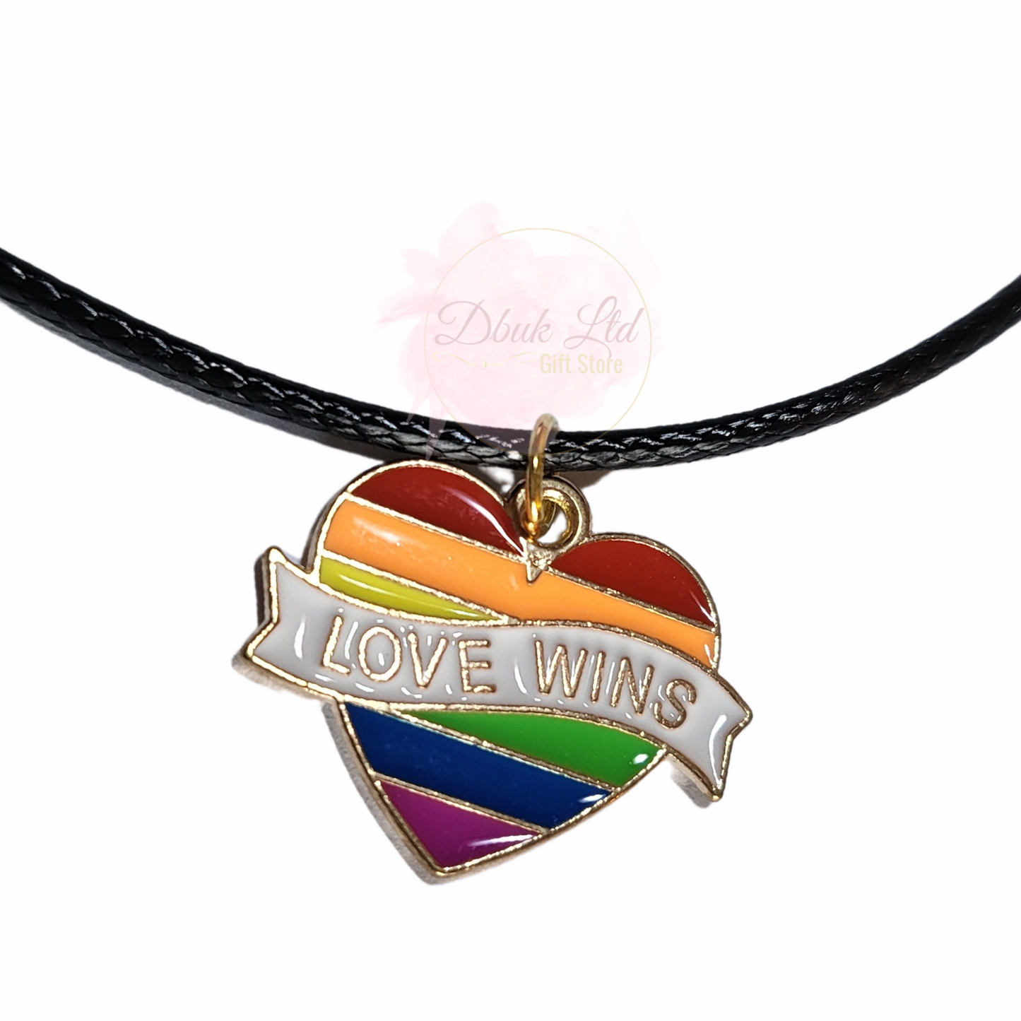 Love Wins Pride Heart Necklace